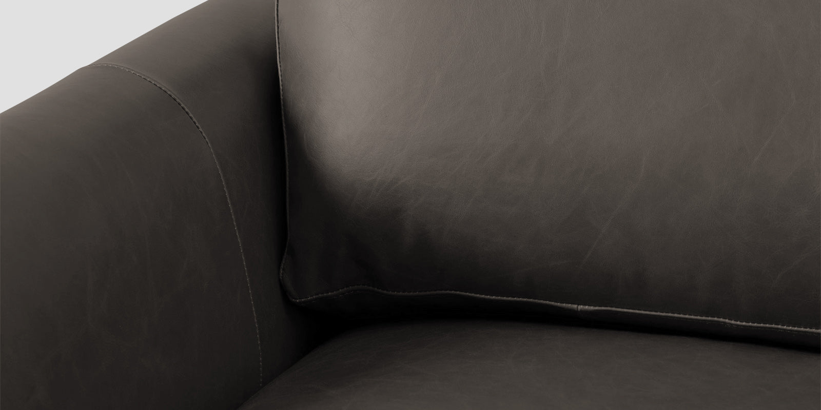 Sterio Leatherette 2 Seater Sofa In Shark Grey Colour - Febonic Living