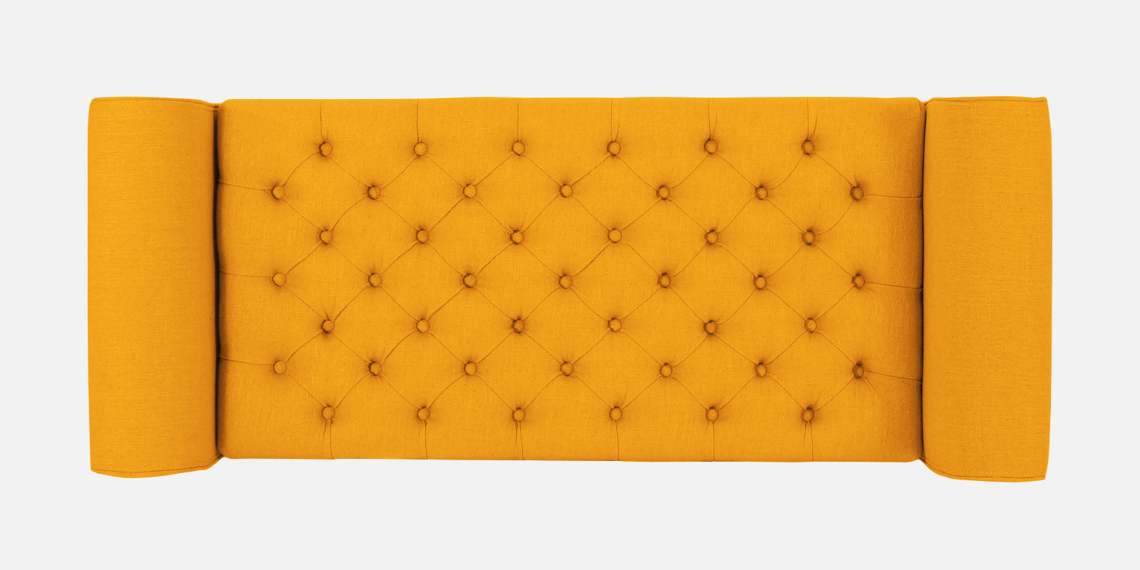 Nowia Fabric 2 Seater Recamier In Bold Yellow Colour With Storage - Febonic Living