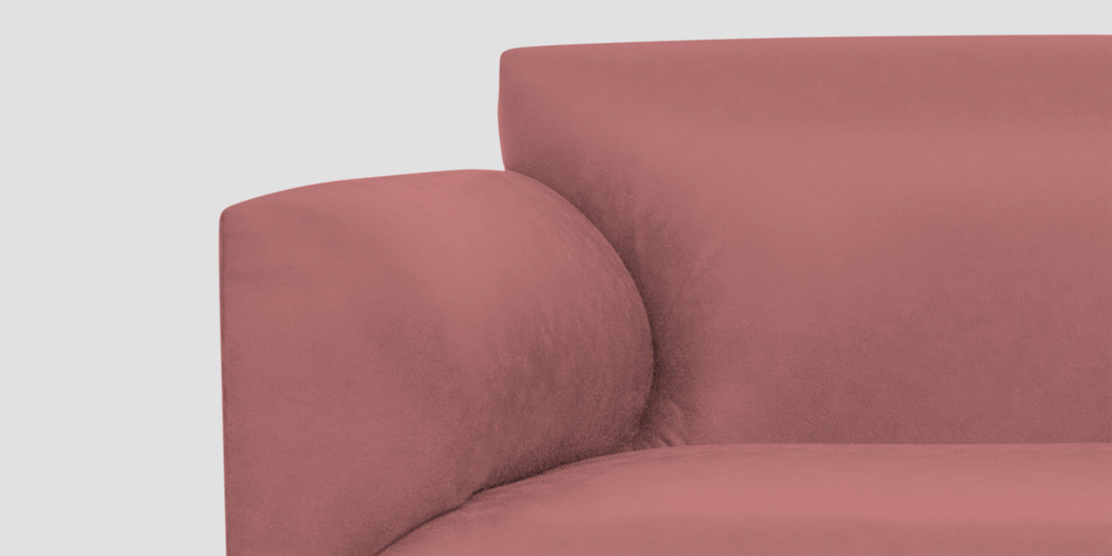 Convi Leatherette 3 Seater Sofa In Light Pink Colour - Febonic Living