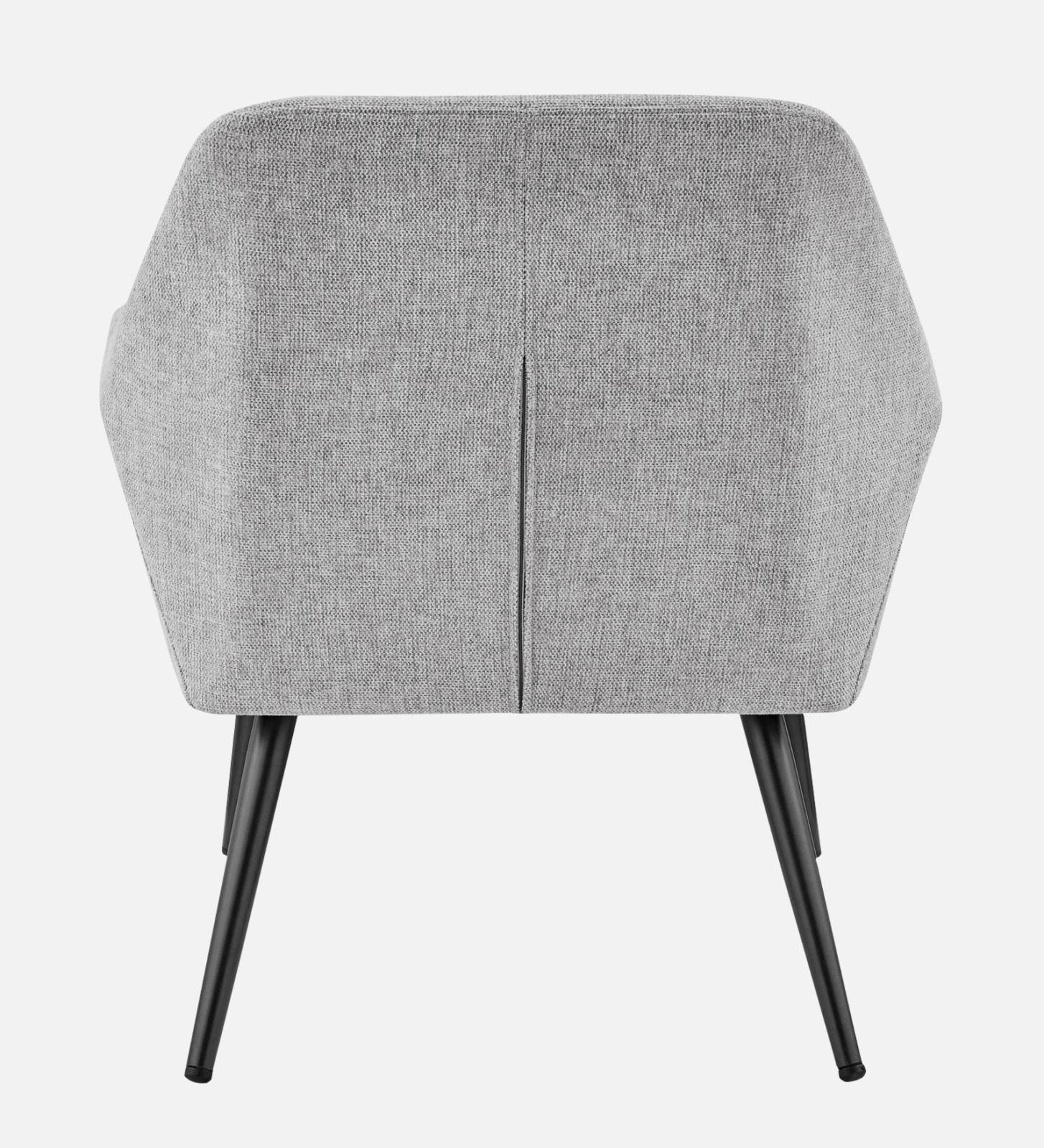 Bella Fabric Arm Chair In Lit Grey Colour - Febonic Living