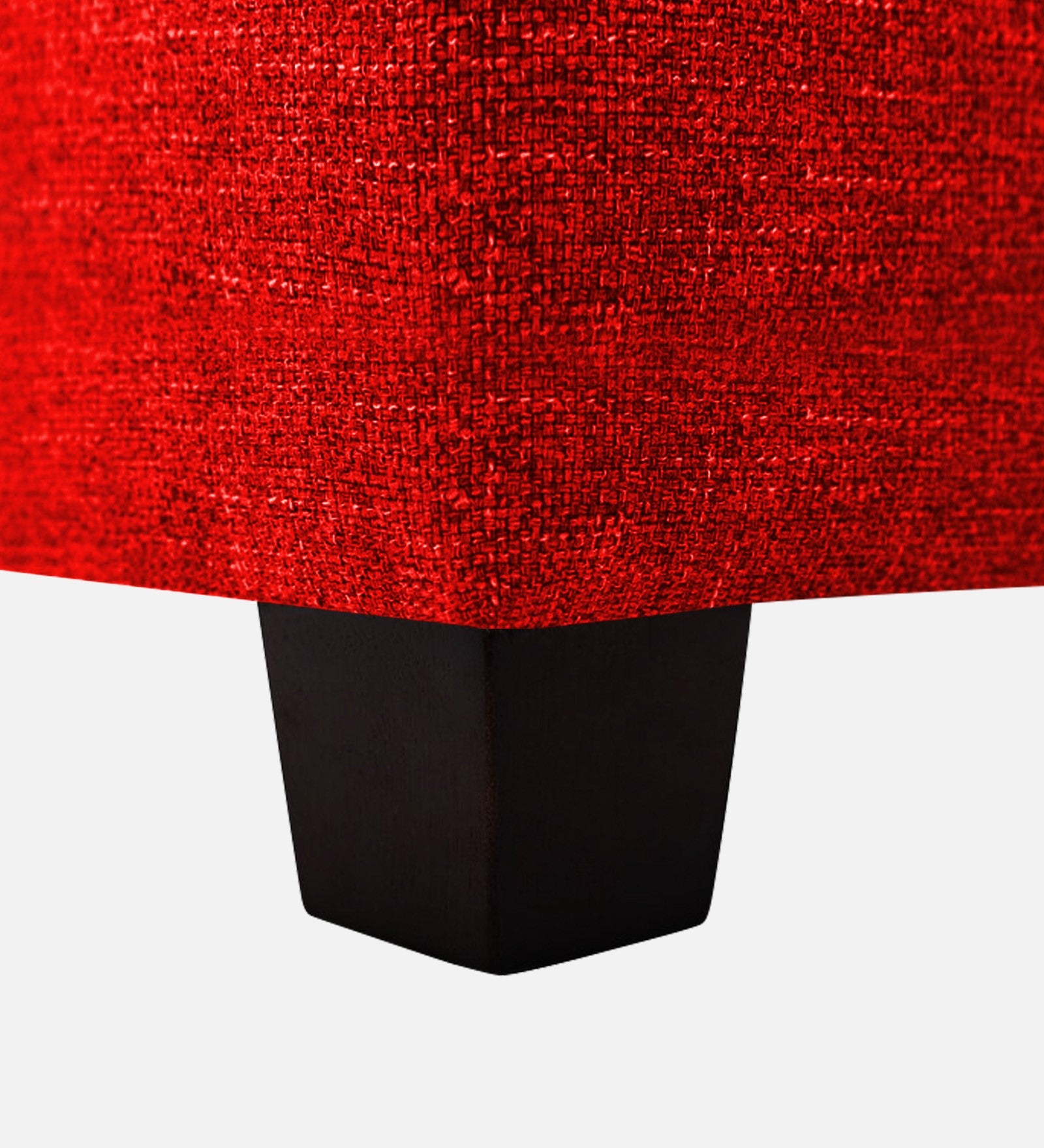 Sudan Fabric Ottoman In Ruby Red Colour With Storage - Febonic Living