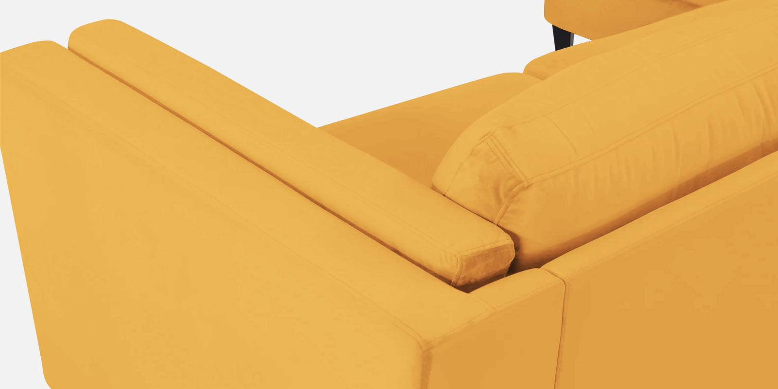 Jasper Velvet Rhs Sectional Sofa 3 Lounger In Turmeric Yellow Colour - Febonic Living