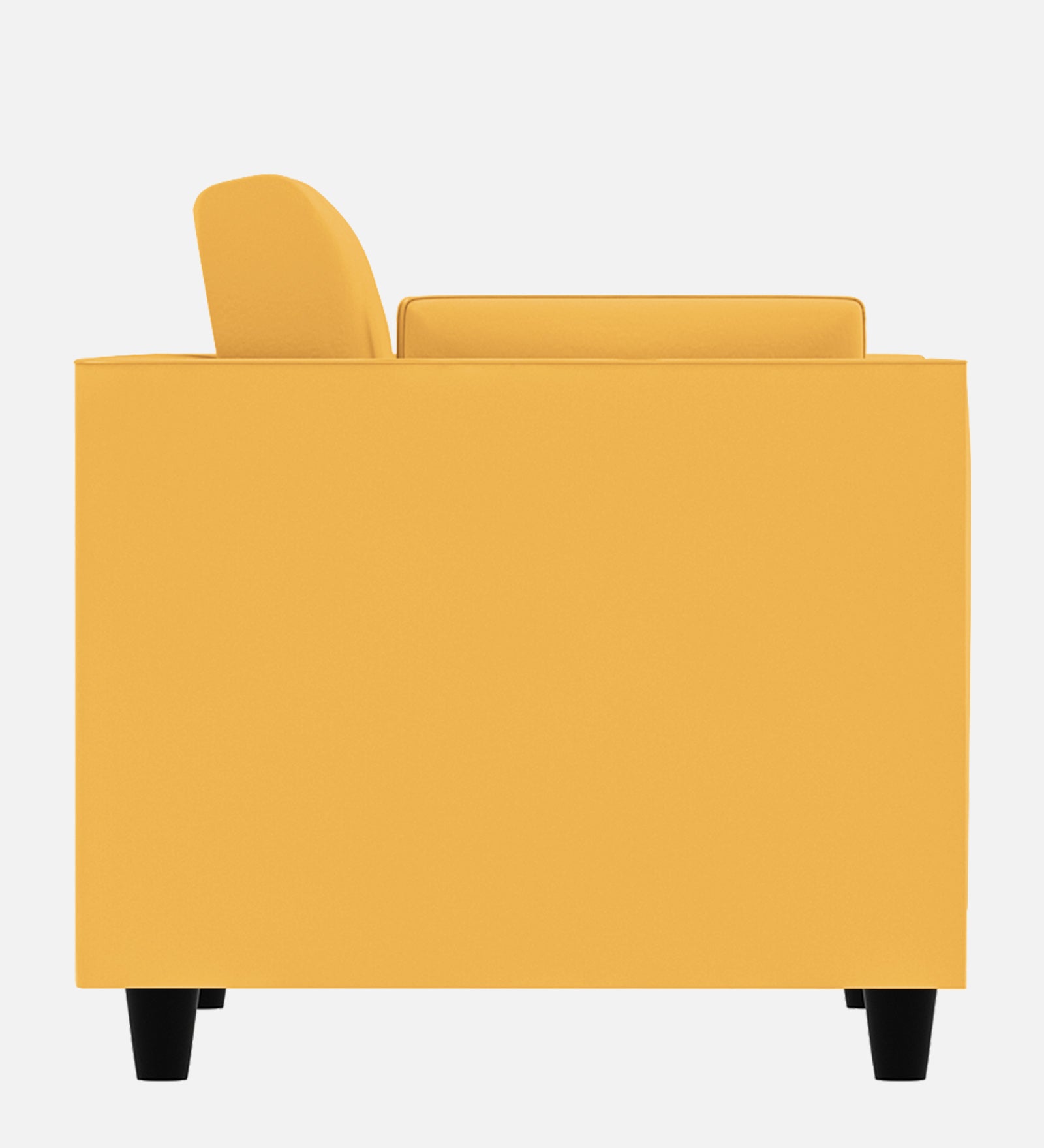 Bristo Velvet 1 Seater Sofa In Turmeric Yellow Colour With Storage - Febonic Living