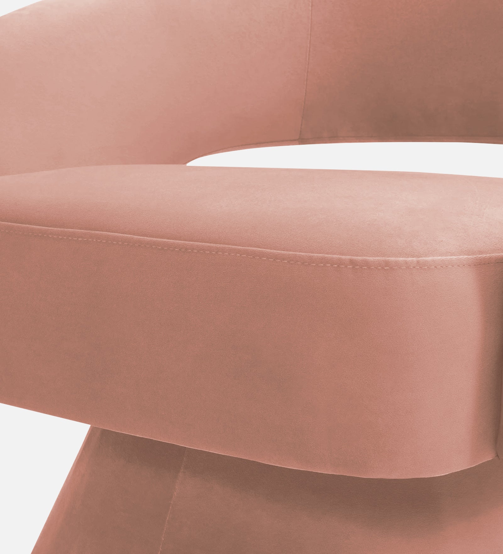 Pendra Velvet Swivel Chair In Blush Pink Colour - Febonic Living