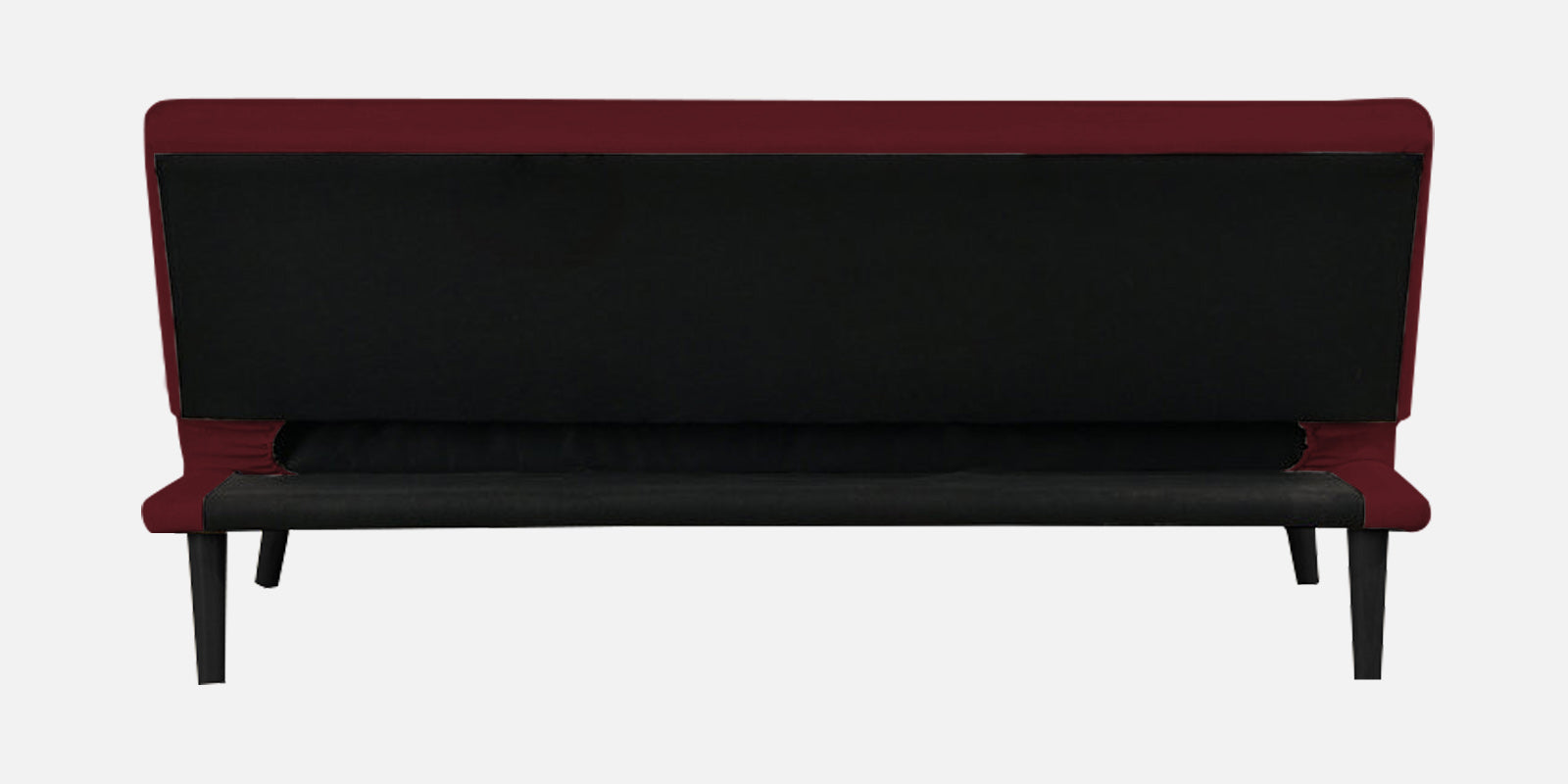 Toner Fabric 3 Seater Convertible Sofa Cum Bed In Blood Maroon Colour - Febonic Living
