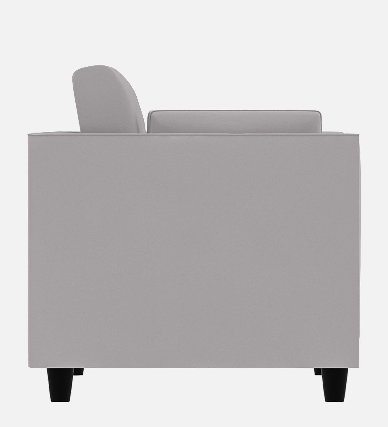 Bristo Velvet 1 Seater Sofa In Concrete Grey Colour With Storage