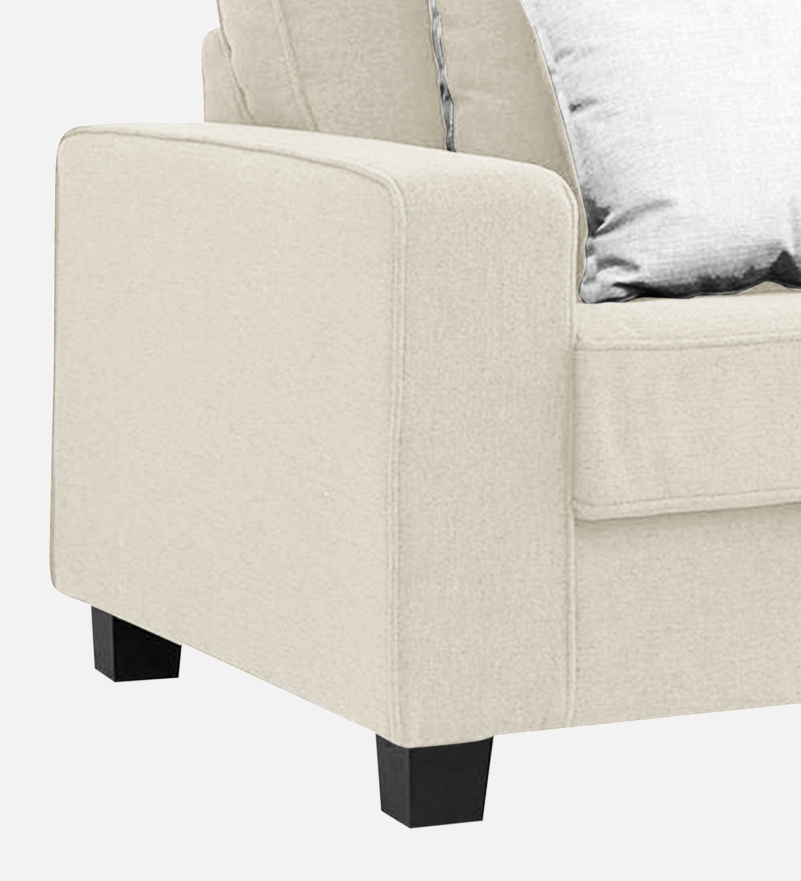 Ladybug Fabric 1 Seater Sofa In Ivory Cream Colour - Febonic Living