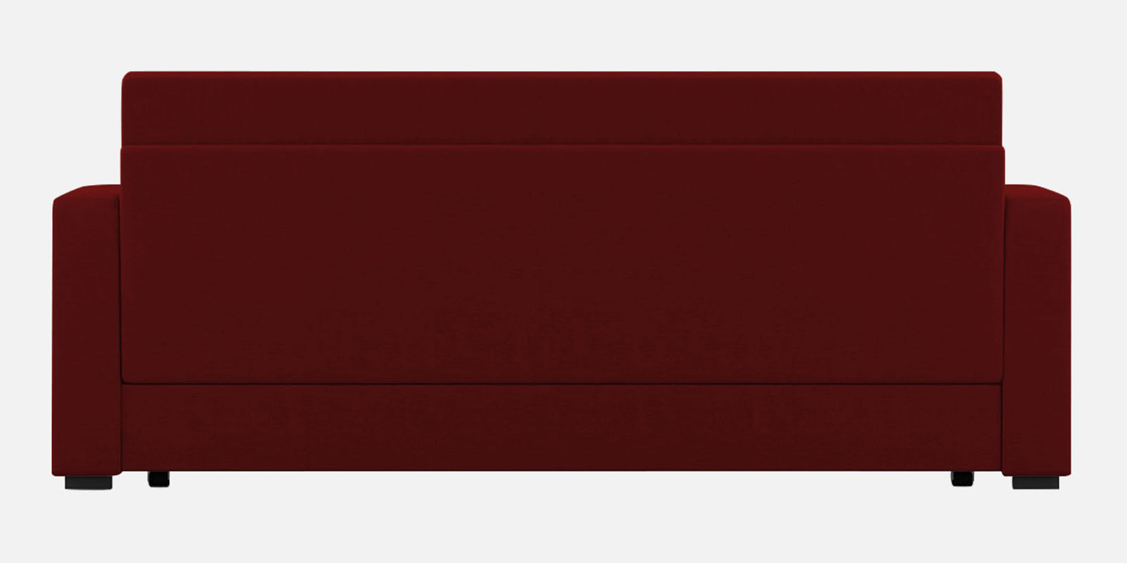 Calra Fabric 3 Seater Pull Out Sofa Cum Bed In Blood Maroon Colour With Storage - Febonic Living