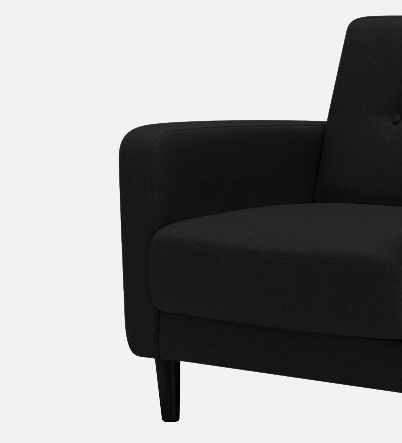 Marq Fabric 1 Seater Sofa In  Zed Black Colour - Febonic Living