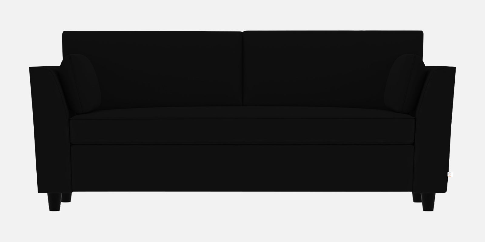Bristo Velvet 3 Seater Sofa In Adam Black Colour - Febonic Living