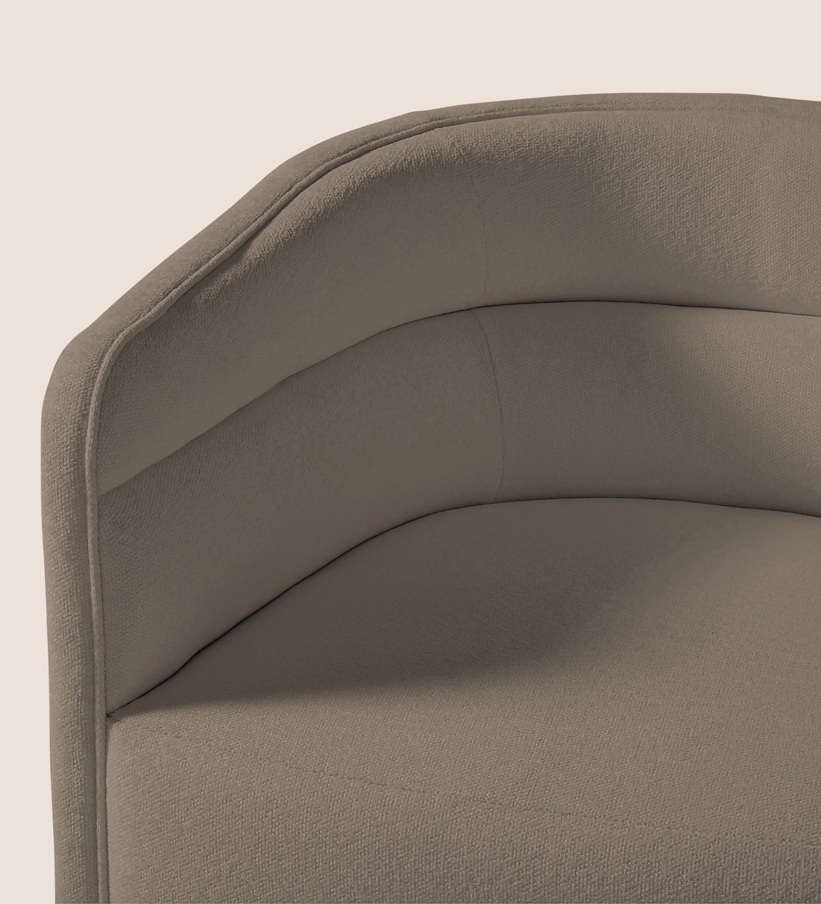 Ria Fabric Swivel Chair in Hazel Beige Colour