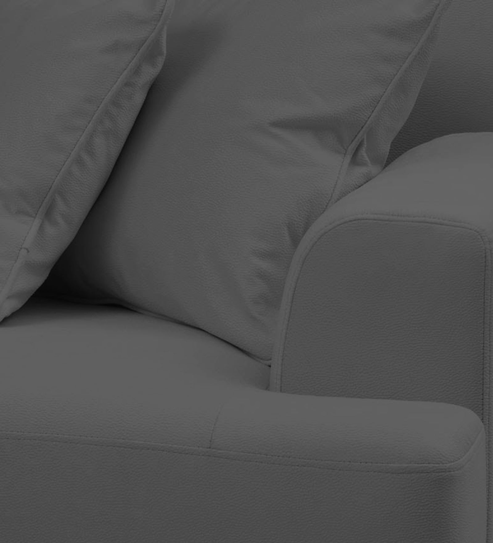 Woody Fabric 1 Seater Sofa in Dusky Grey Colour