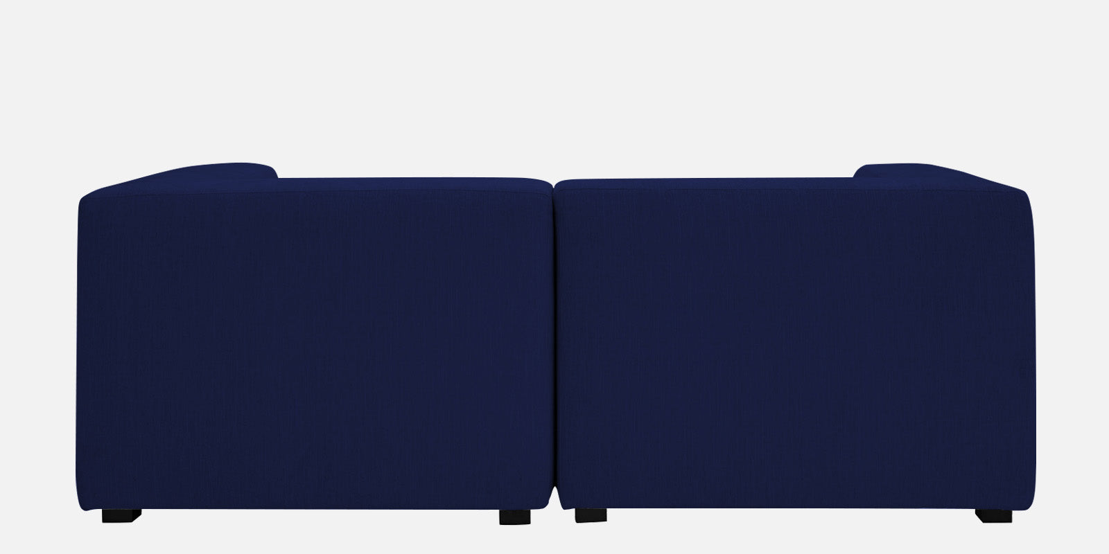Dora Velvet LHS Sectional Sofa (2+Ottoman Lounger) In Indigo blue Colour - Febonic Living