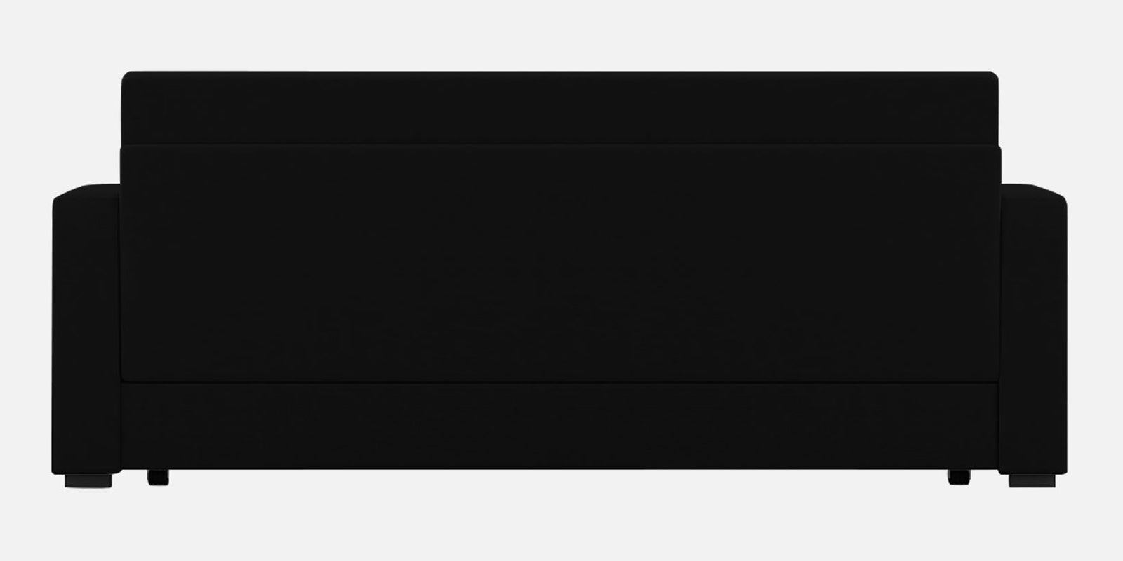 Calra Fabric 3 Seater Pull Out Sofa Cum Bed In Zed Black Colour With Storage - Febonic Living