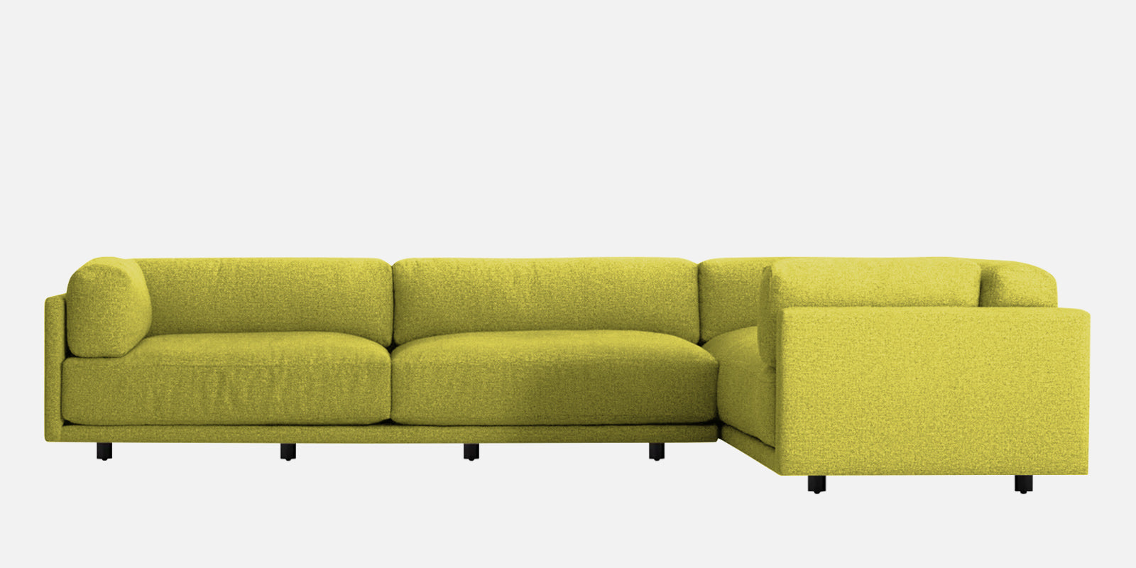 Nixon Fabric 6 Seater RHS Corner Sofa In Parrot Green Colour - Febonic Living