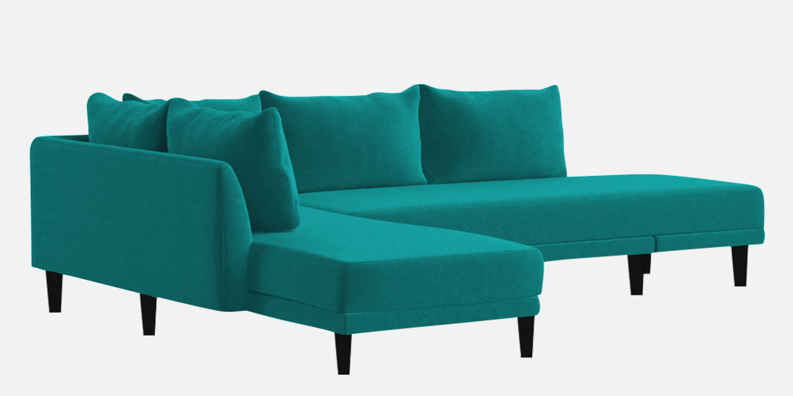 Ira Fabric RHS 6 Seater Convertible Sofa Cum Bed In Sea Green Colour - Febonic Living