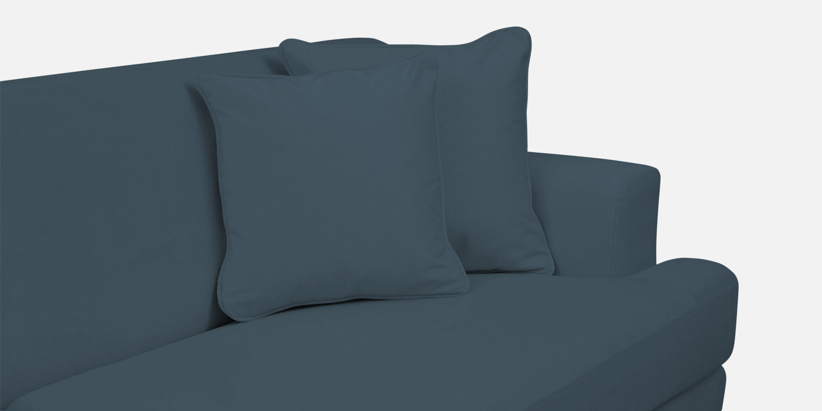 Woody Fabric LHS Sectional Sofa (3+Lounger) In Cobalt Blue Colour - Febonic Living