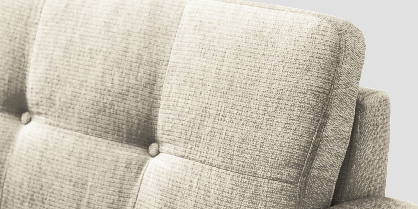 Noha Fabric 3 Seater Sofa In Ivory Cream Colour