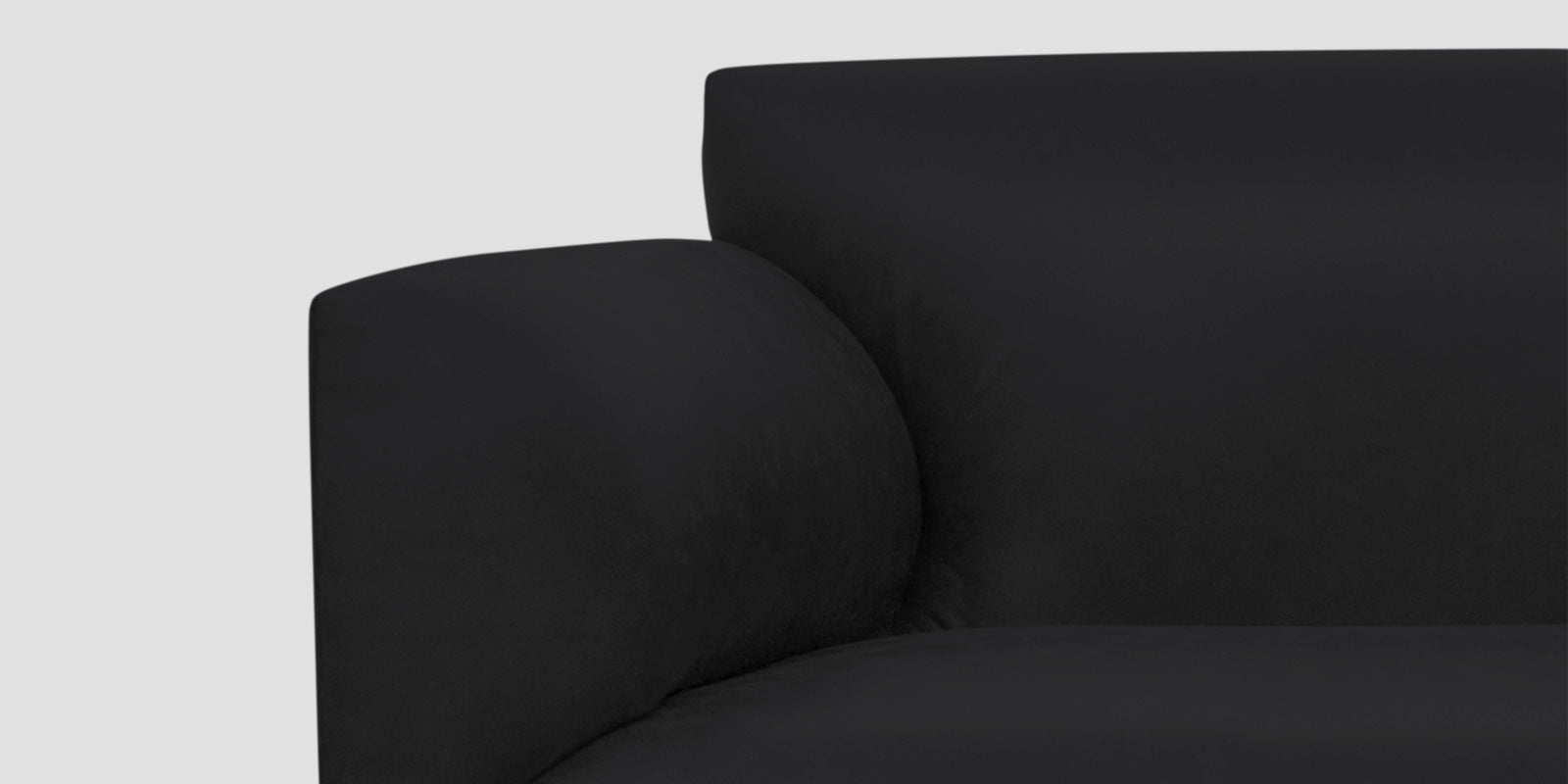 Convi Leatherette 3 Seater Sofa In Light Black Colour - Febonic Living