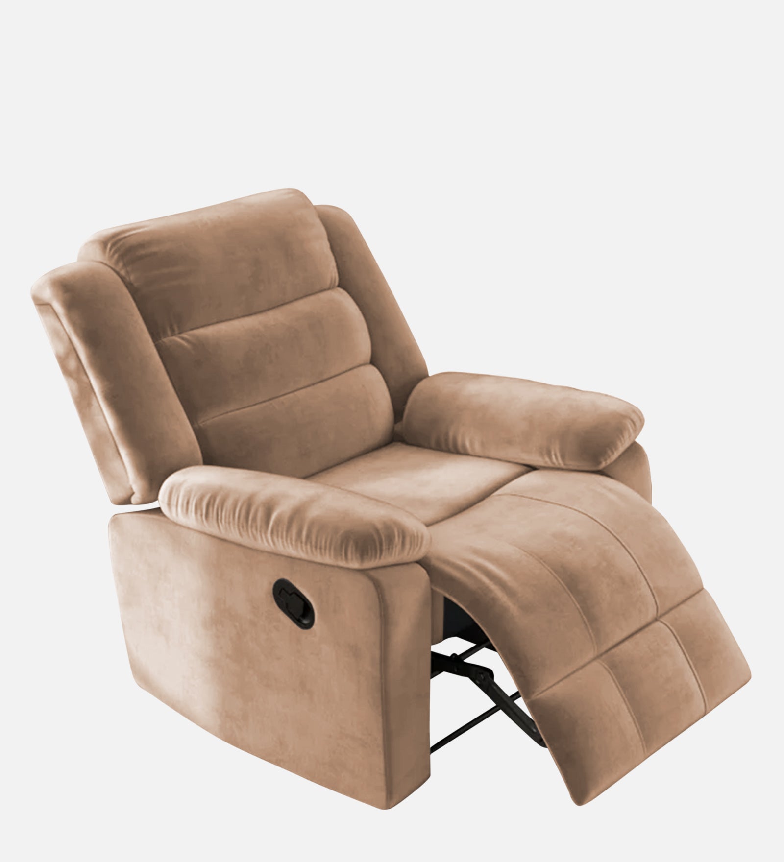 Erra Fabric 1 Seater Motorized Recliner In Cosmic Beige Colour - Febonic Living