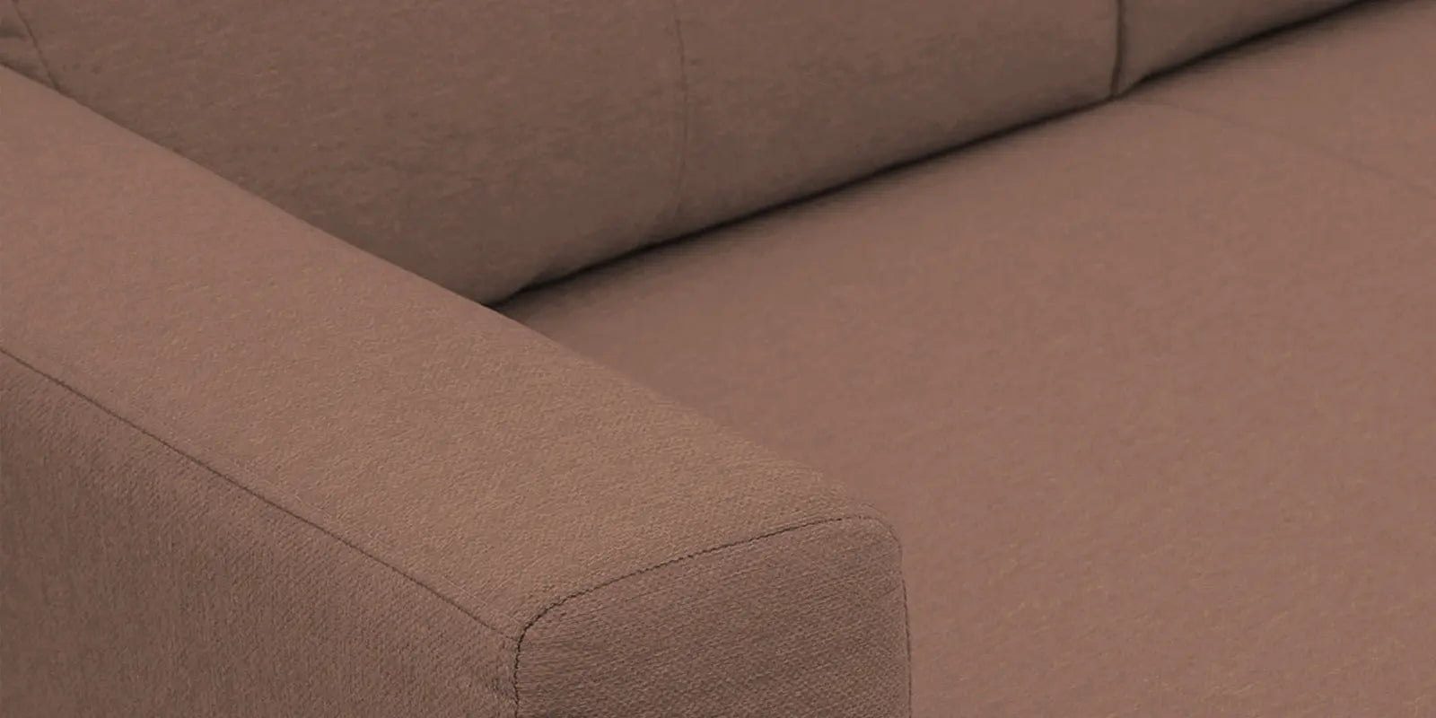 Burban Fabric 2 Seater Sofa In Latte Brown Colour Febonic Living