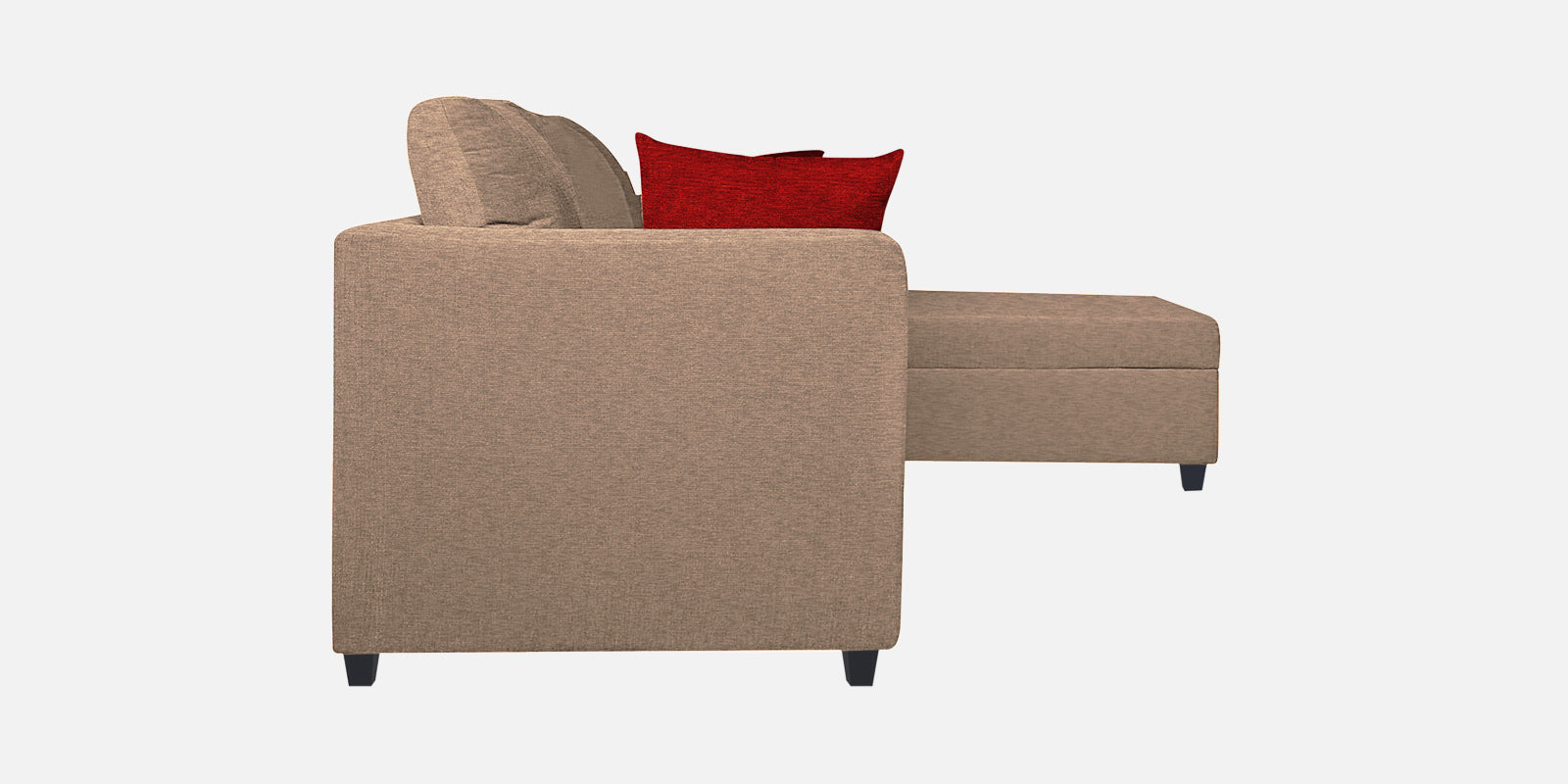Nebula Fabric RHS Sectional Sofa (2+Lounger) In Cookie Beige Colour - Febonic Living