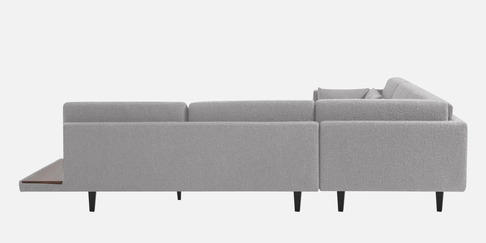 Malta Fabric 6 Seater LHS Corner Sofa In Lit Grey Colour - Febonic Living