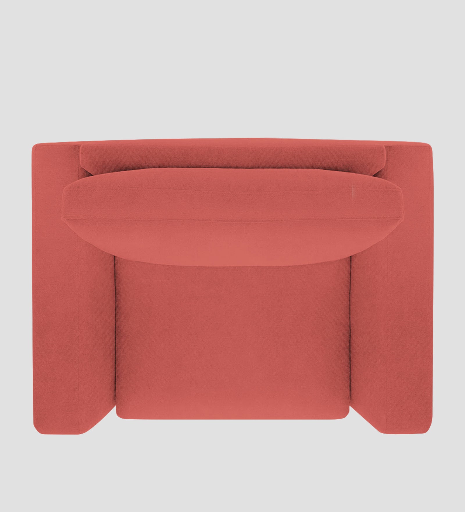 Esha Fabric 1 Seater Sofa In Salmon Pink Colour - Febonic Living