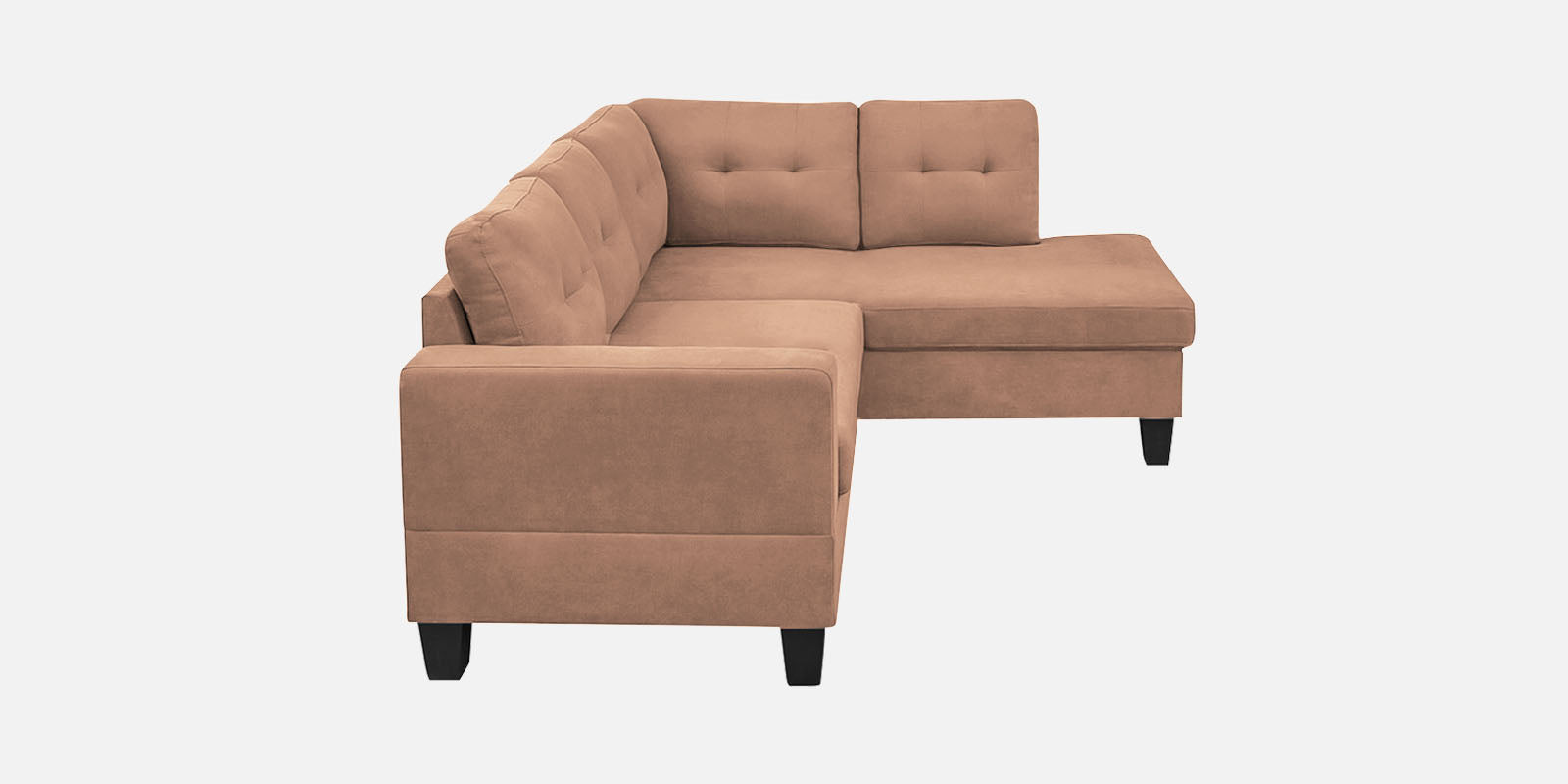 Thomas Fabric LHS Sectional Sofa (2+Lounger) In Cosmic Beige Colour - Febonic Living