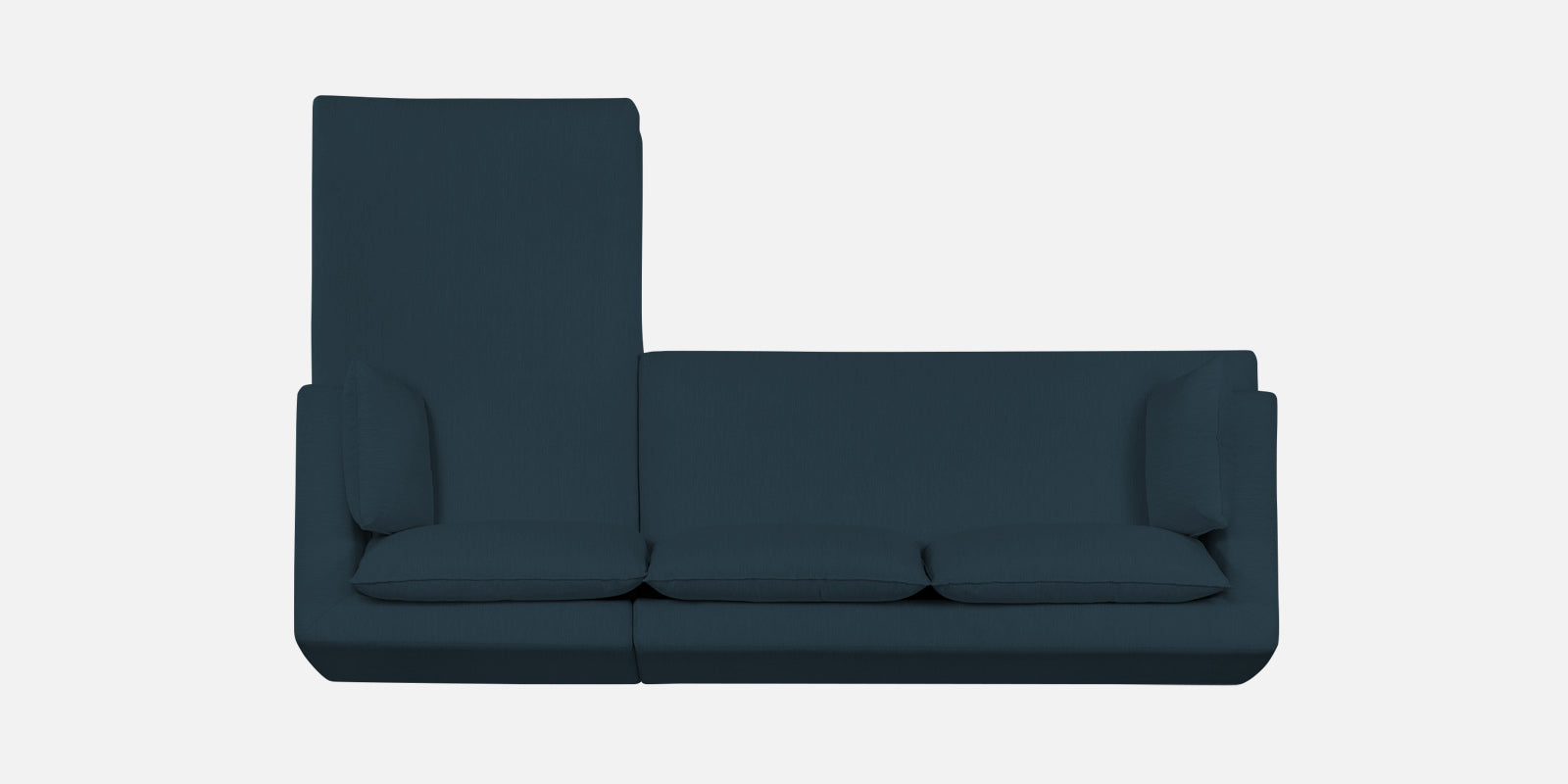 Ziggy Fabric RHS Sectional Sofa (3+Lounger) In Cool Blue Colour - Febonic Living