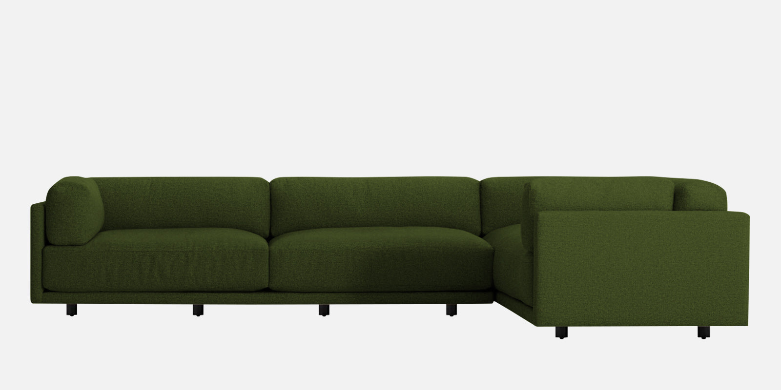 Nixon Fabric 6 Seater RHS Corner Sofa In Olive Green Colour - Febonic Living