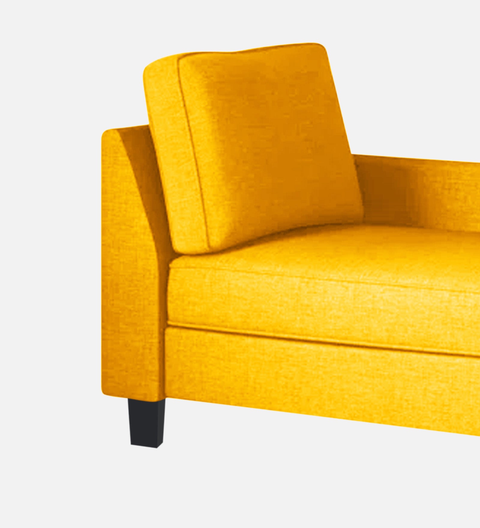 Harry Fabric RHS Chaise Lounger In Bold Yellow Colour - Febonic Living
