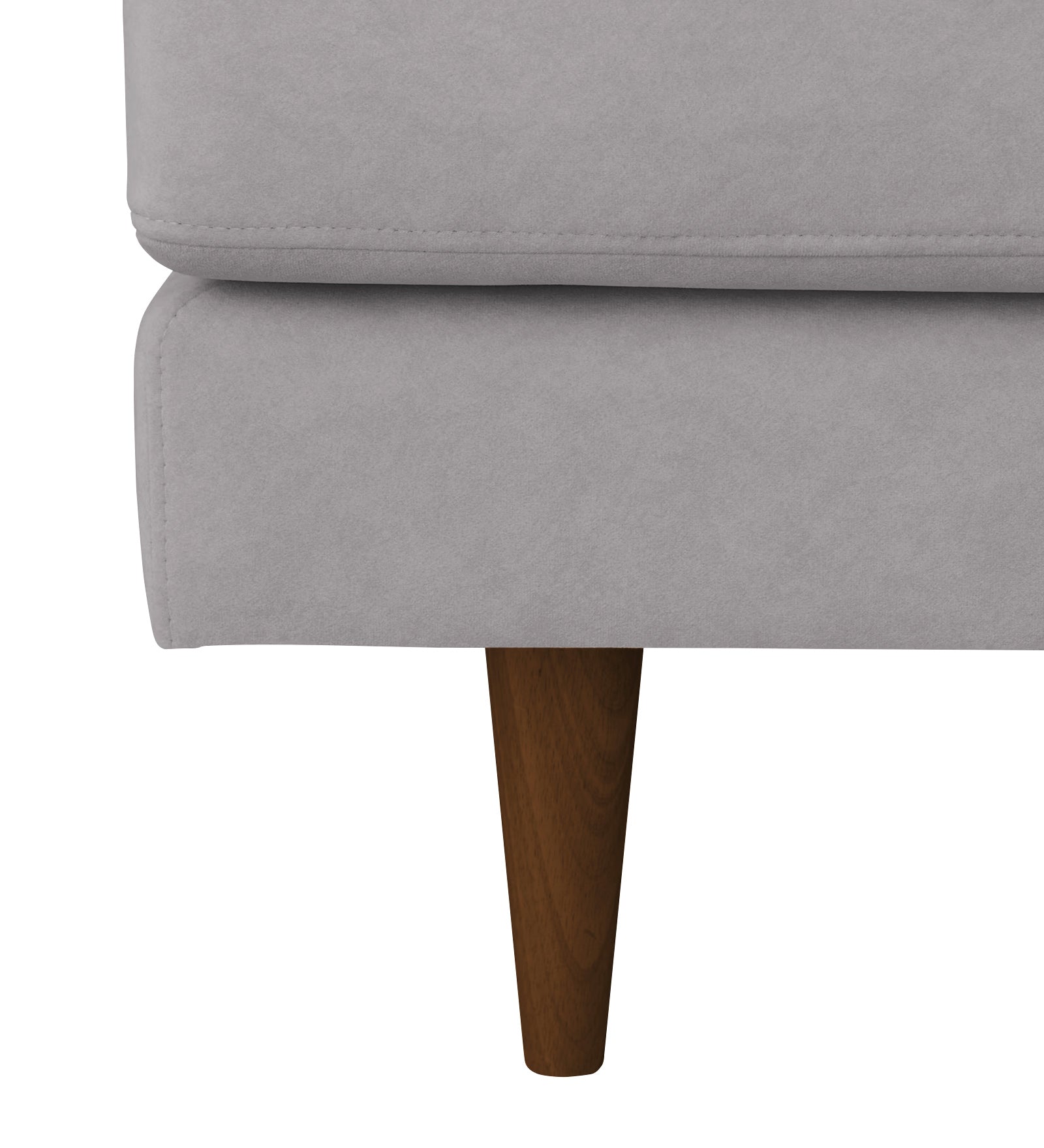 Motra Velvet 1 Seater Sofa In Concrete grey Colour - Febonic Living