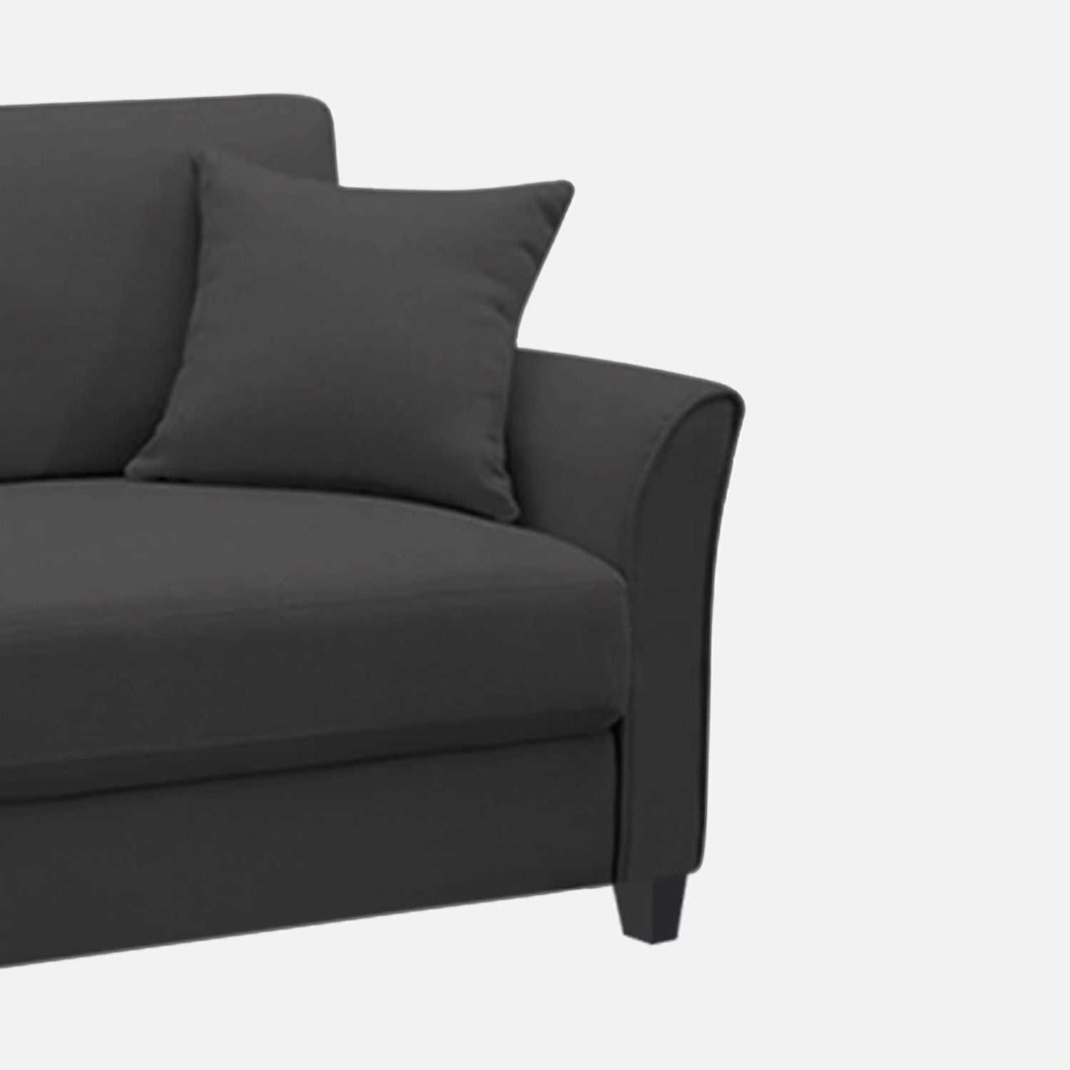 Daroo Velvet 1 Seater Sofa In Davy Grey Colour - Febonic Living