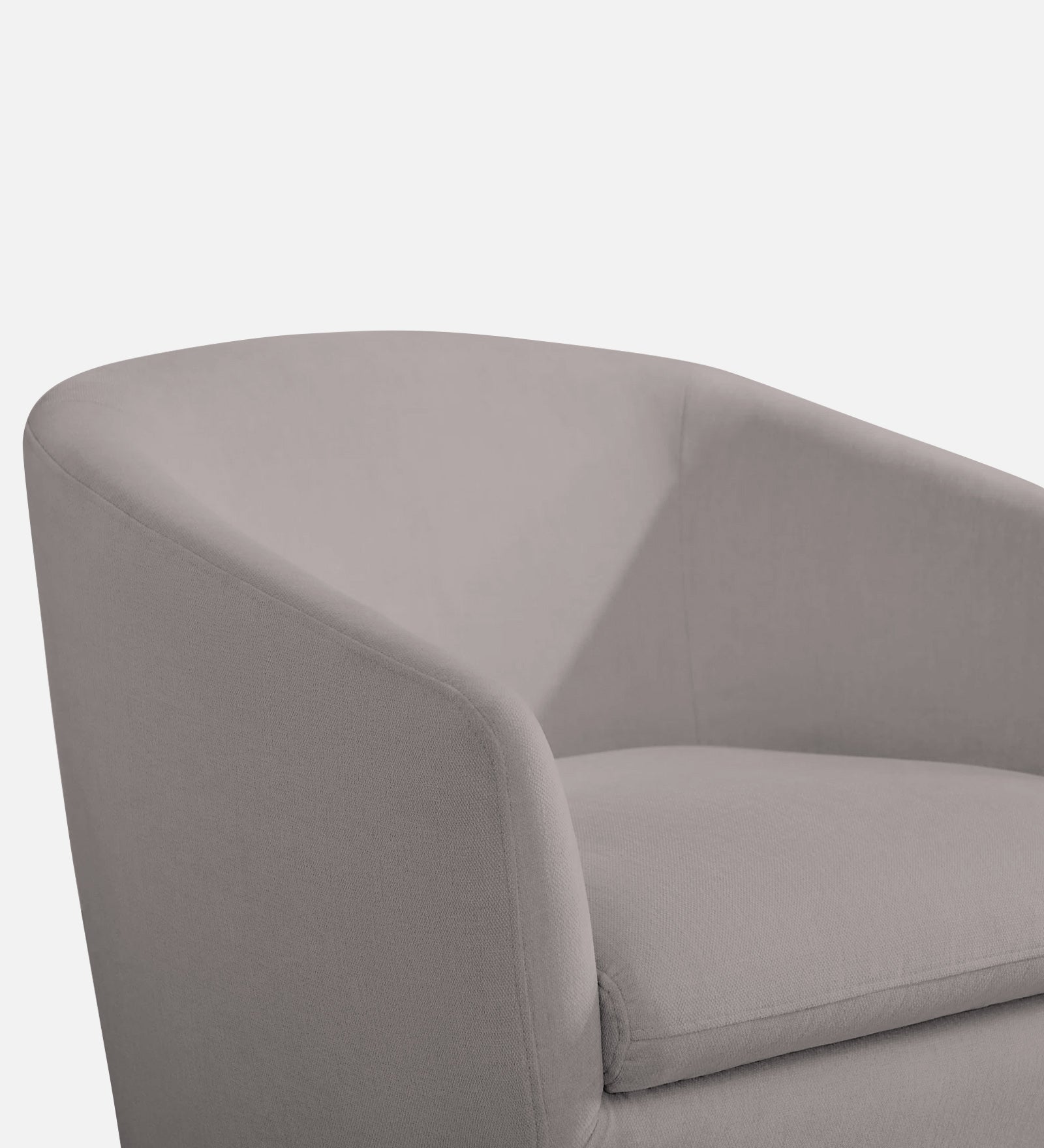 Haddie Velvet Swivel Chair In Pearl Grey Colour - Febonic Living