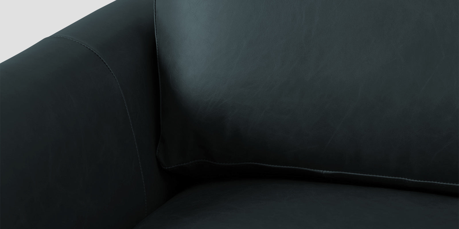 Sterio Leatherette 2 Seater Sofa In Steel Blue Colour - Febonic Living