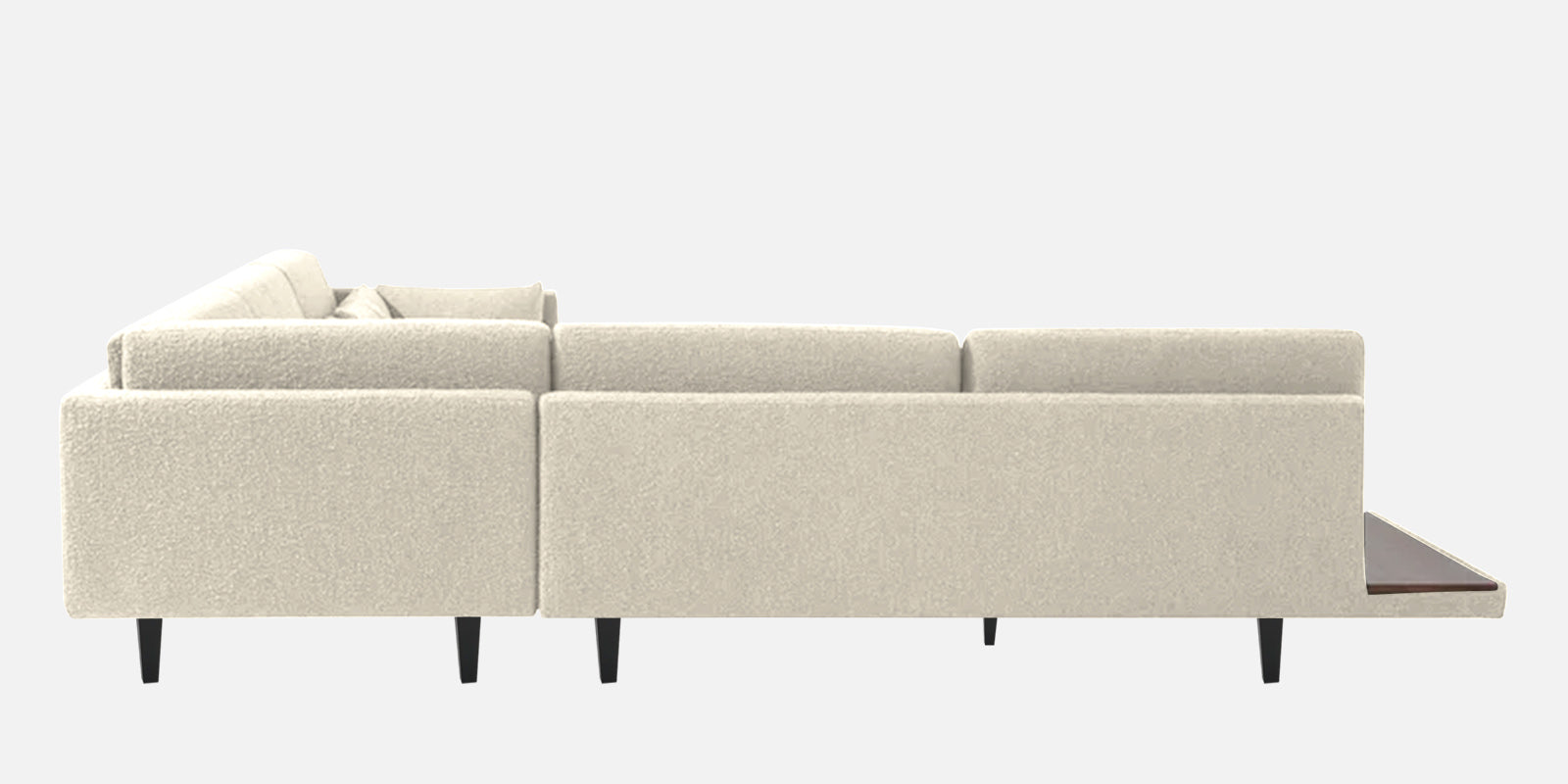 Malta Fabric 6 Seater RHS Corner Sofa In Ivory cream Colour - Febonic Living