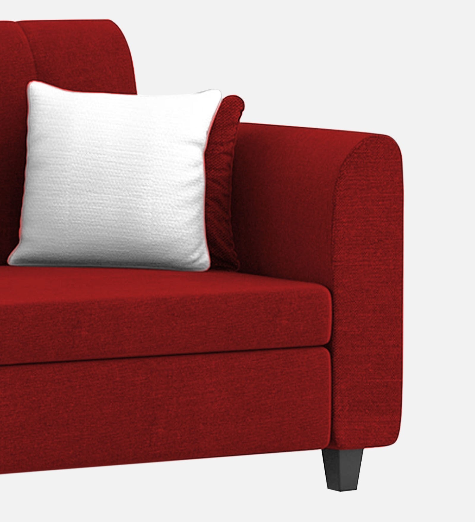 Denmark Fabric 1 Seater Sofa In Blood Maroon Colour - Febonic Living