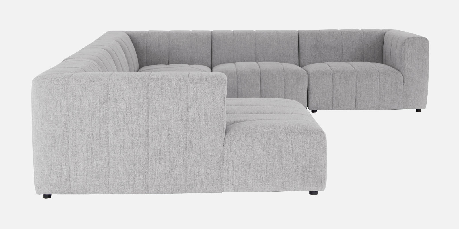 Damo Fabric RHS 8 Seater Corner Sofa In Lit Grey Colour - Febonic Living