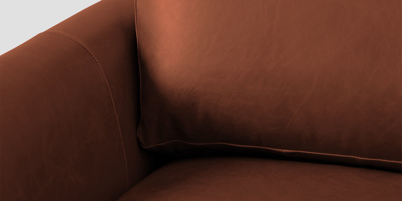 Sterio Leatherette 2 Seater Sofa In Sandle Brown Colour - Febonic Living