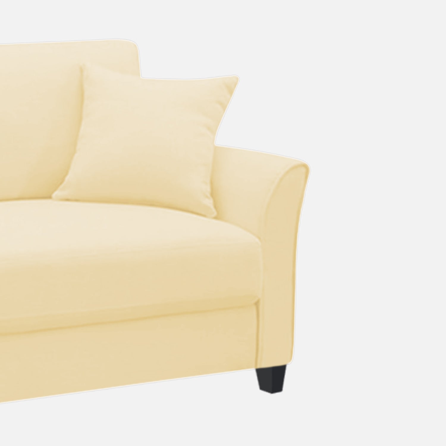 Daroo Velvet 1 Seater Sofa In Sandy Beige Colour - Febonic Living