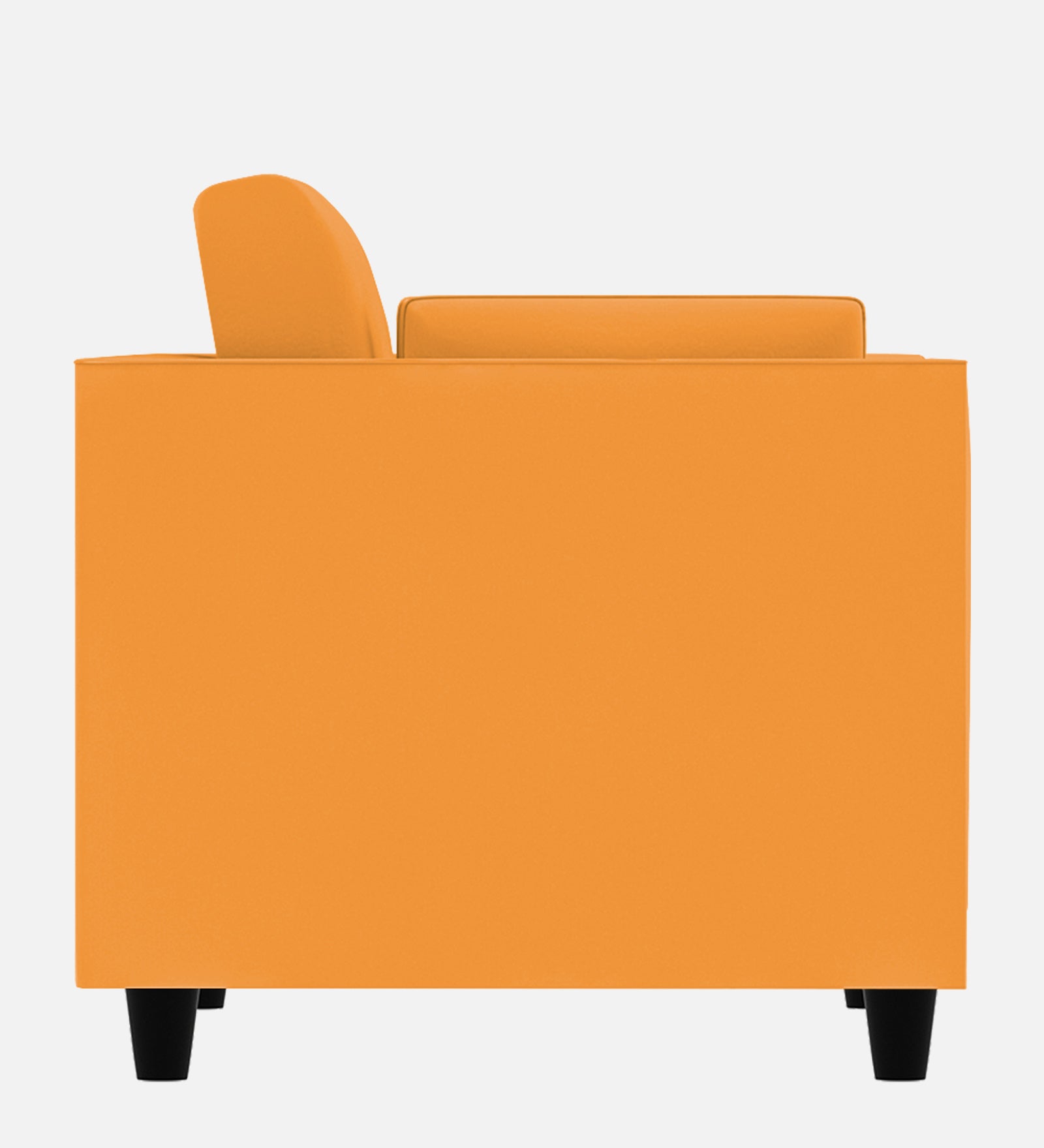 Bristo Velvet 1 Seater Sofa In Tangerine Orange Colour With Storage - Febonic Living