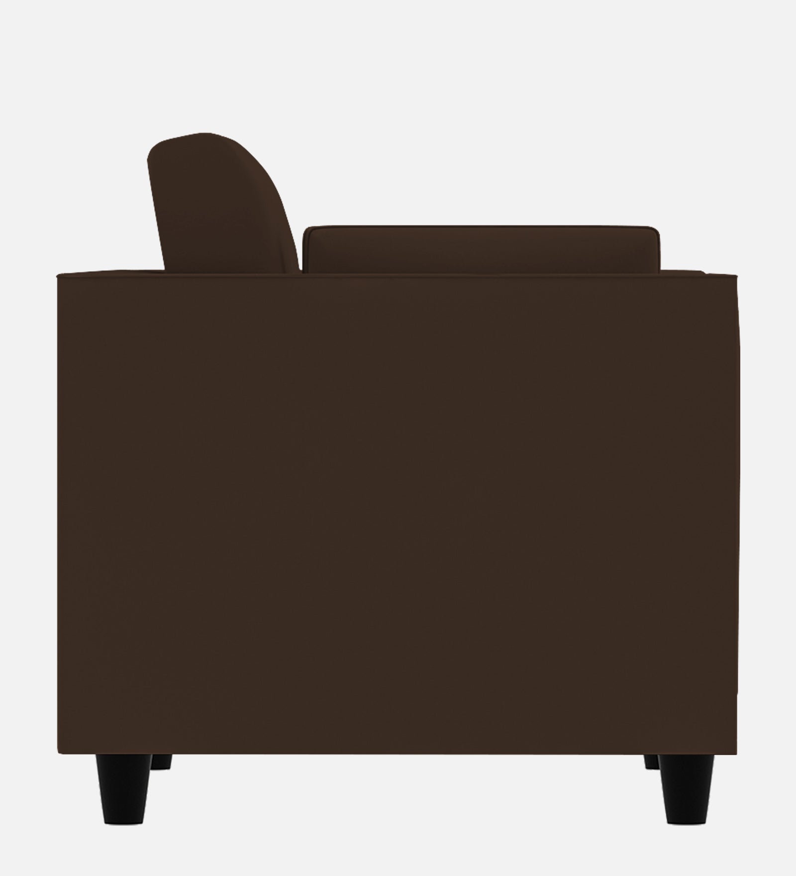 Bristo Velvet 1 Seater Sofa In Cholocate Brown Colour With Storage - Febonic Living