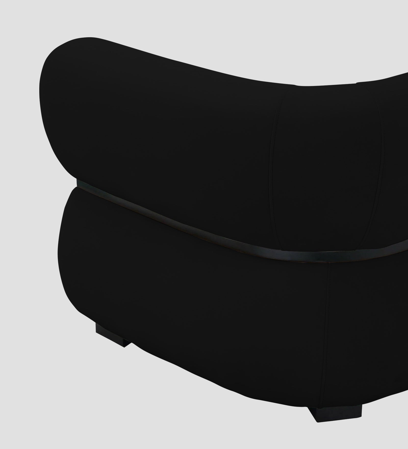 Kula Velvet 1 Seater Sofa In Adam Black Colour - Febonic Living
