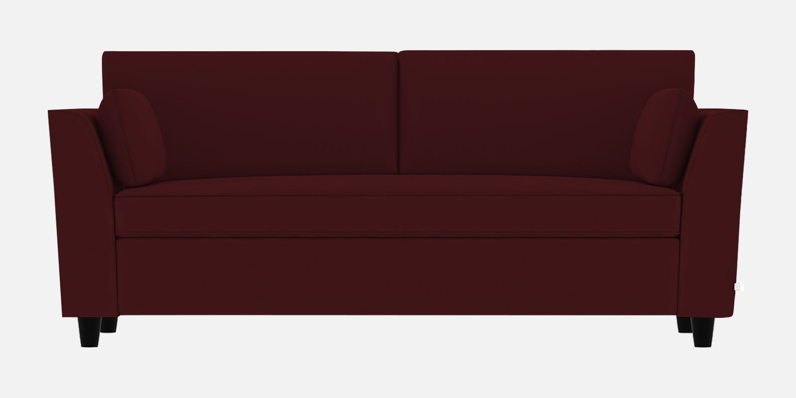 Bristo Velvet 3 Seater Sofa In Blood Maroon Colour With Storage - Febonic Living