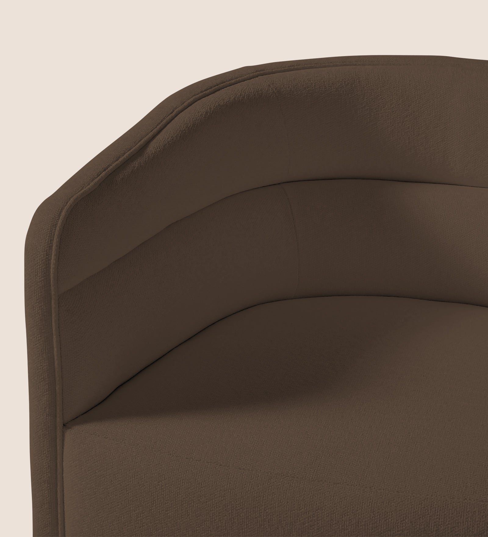 Ria Fabric Swivel Chair in Rosy Brown Colour