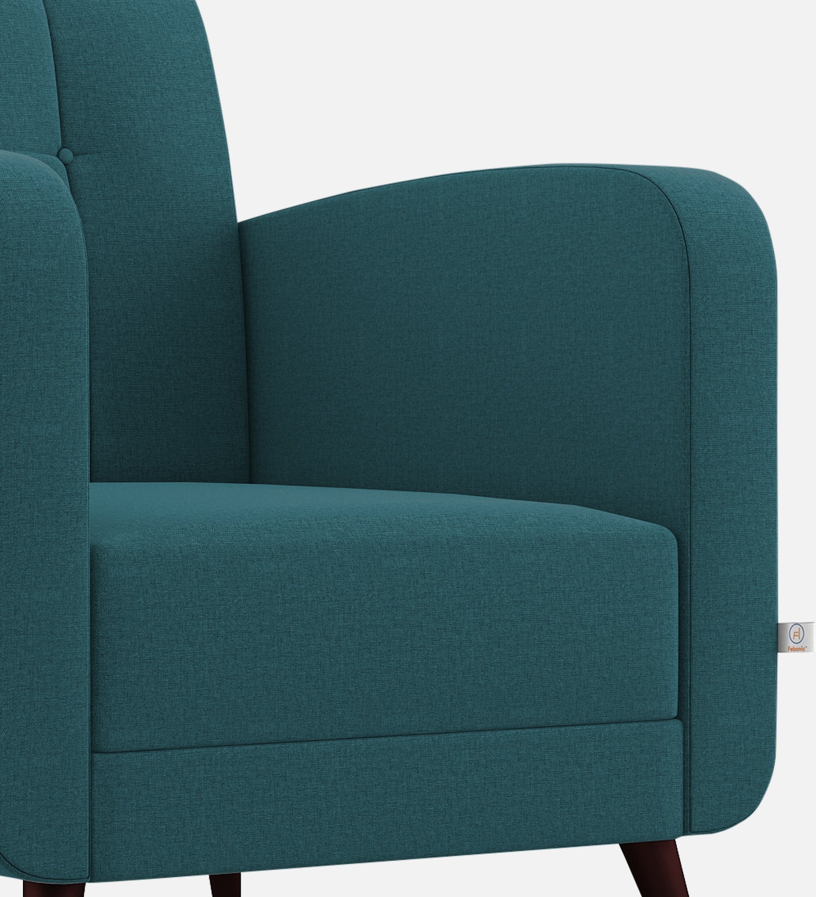 Wiki Velvet 1 Seater Sofa In Arabian Green Colour - Febonic Living