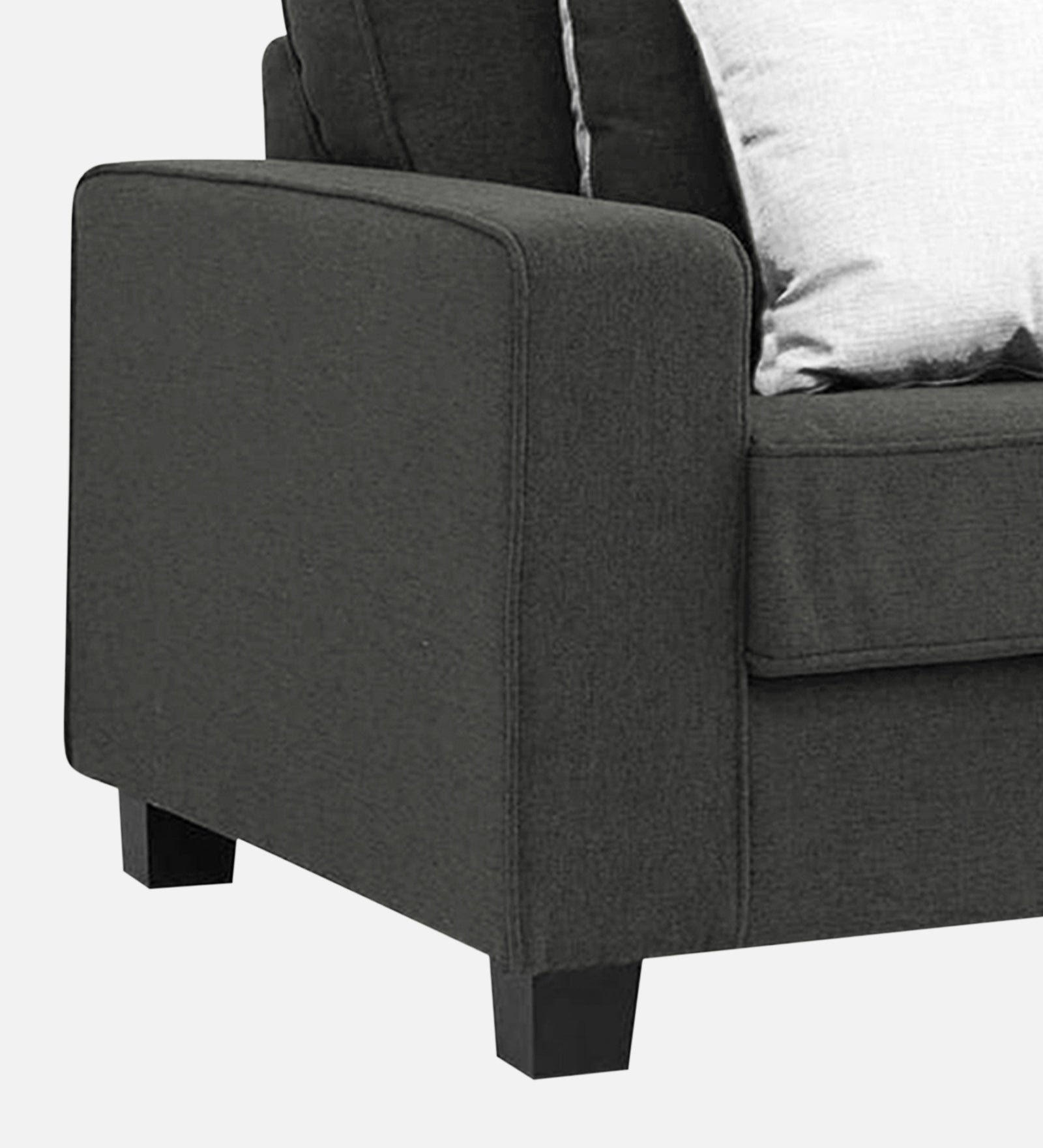 Ladybug Fabric 1 Seater Sofa In Charcoal Grey Colour