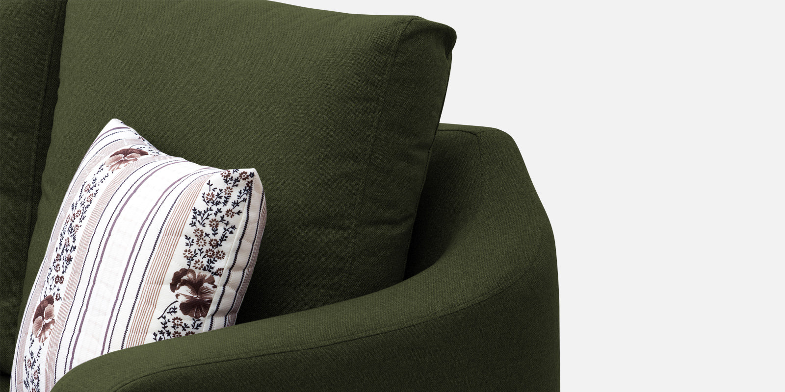 Kevin Fabric 2 Seater Sofa In Olive Green Colour