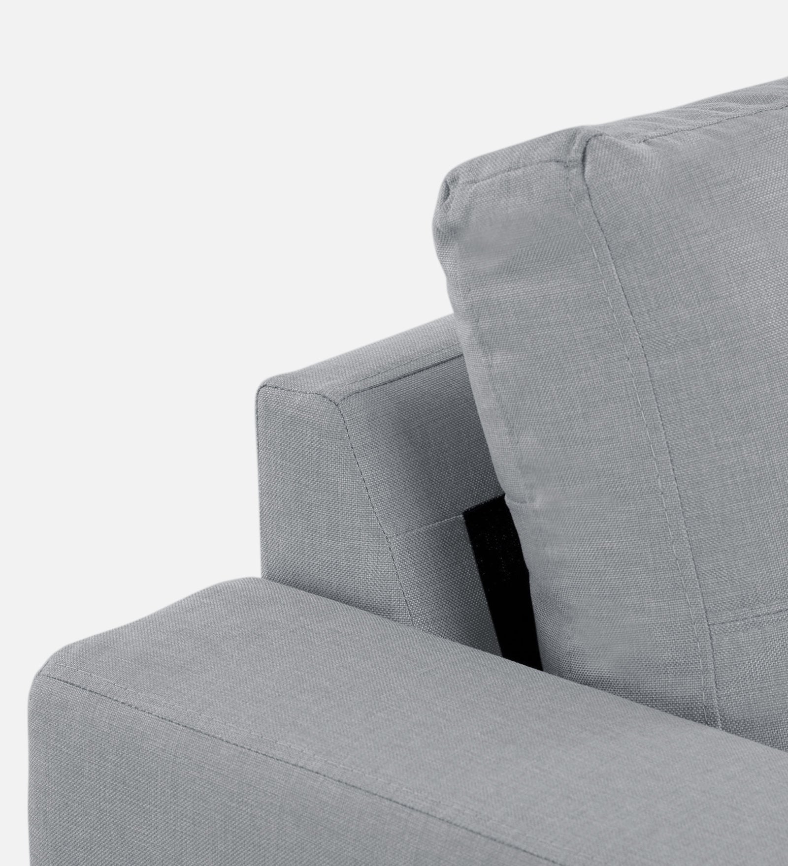 Perry Fabric 1 Seater Sofa In Coin Grey Colour - Febonic Living